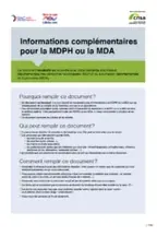 Couverture du formulaire MDPH-MDA